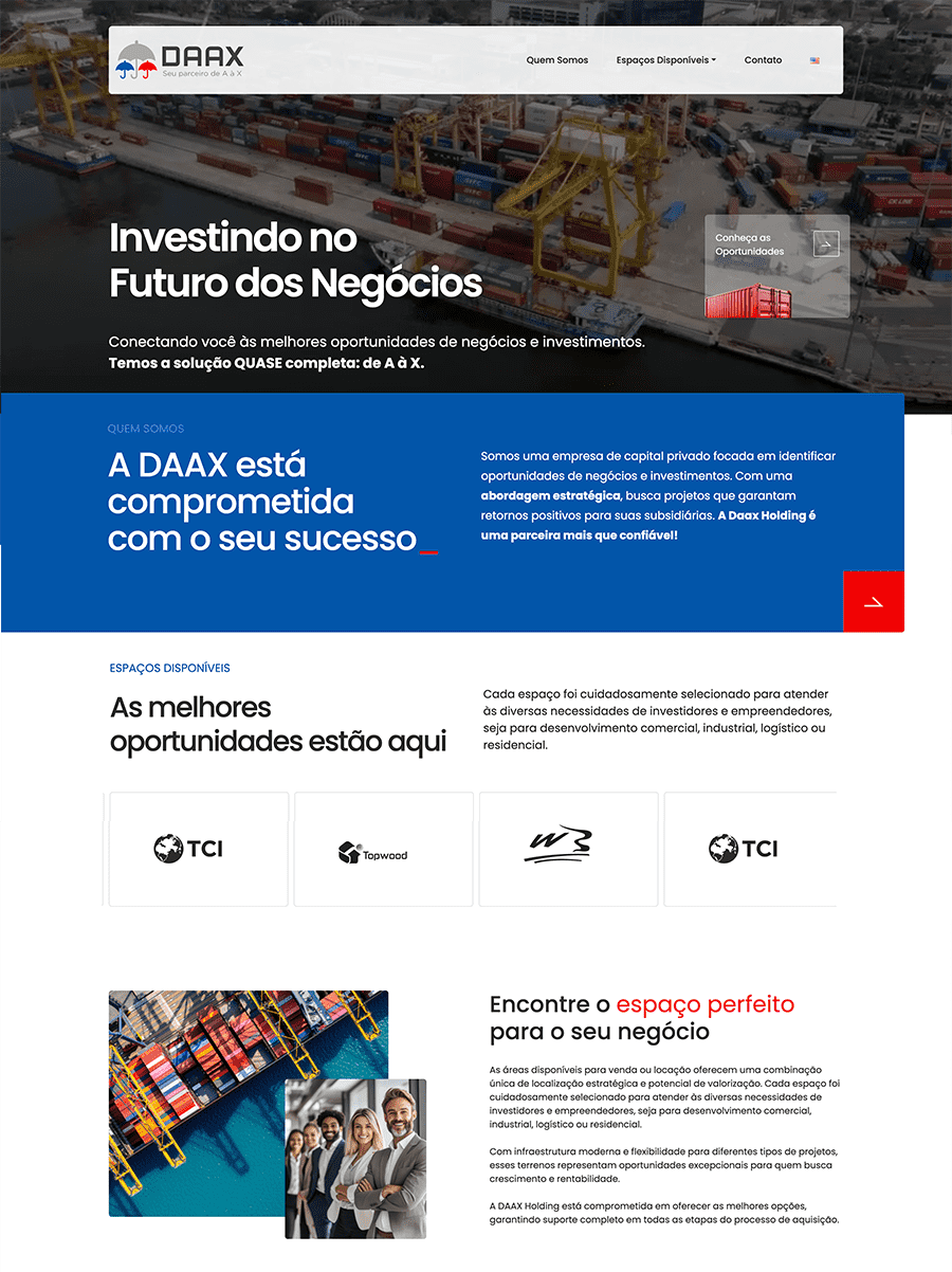 Desenvolvimento de Landing Page: DAAX